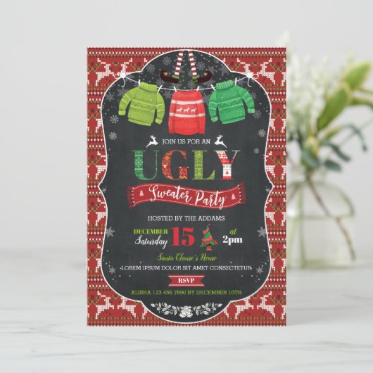 Oeganda kerstfeestelijke uitnodiging (Staand voorkant)