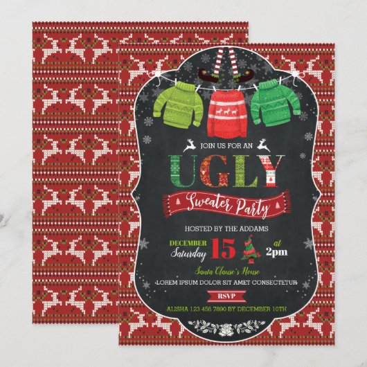 Oeganda kerstfeestelijke uitnodiging (Voorkant / Achterkant)