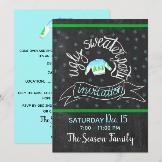 Oeganda kerstfeestelijke uitnodiging (Voorkant / Achterkant)