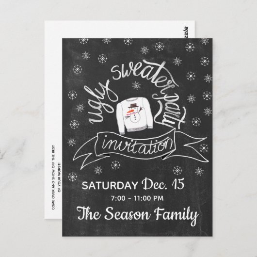 Oeganda kerstfeestelijke uitnodiging (Voorkant / Achterkant)