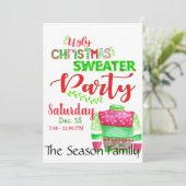 Oeganda kerstfeestelijke uitnodiging (Staand voorkant)