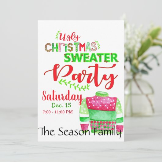 Oeganda kerstfeestelijke uitnodiging (Staand voorkant)