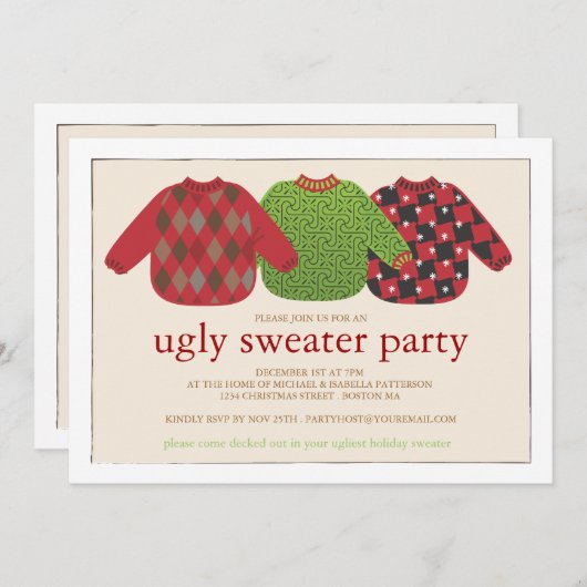 Oeganda kerstfeestelijke uitnodiging (Voorkant / Achterkant)