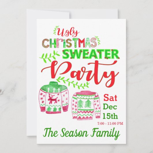 Oeganda kerstfeestelijke uitnodiging (Voorkant)