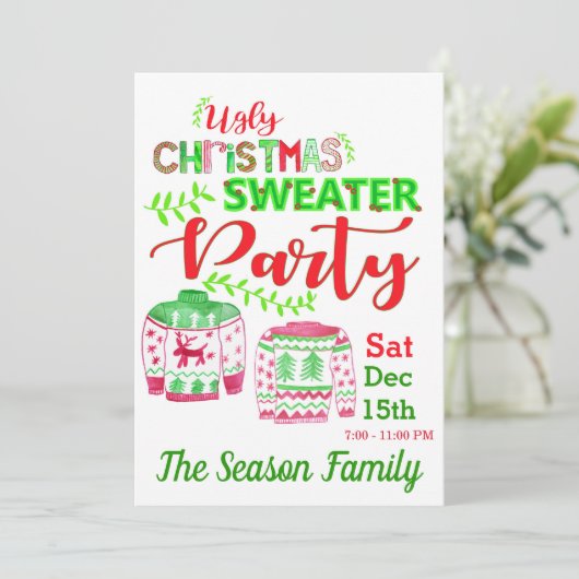 Oeganda kerstfeestelijke uitnodiging (Staand voorkant)