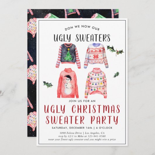 Oeganda kerstfeestelijke uitnodiging (Voorkant / Achterkant)