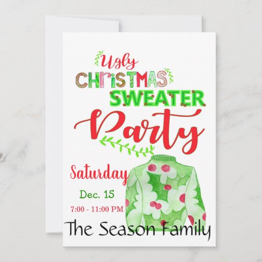 Oeganda kerstfeestelijke uitnodiging (Voorkant)