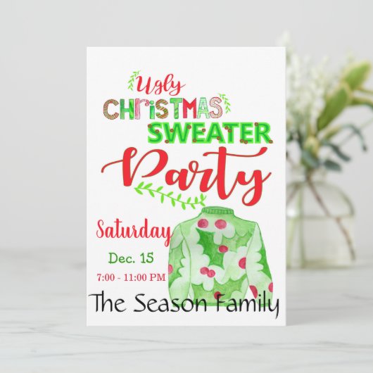 Oeganda kerstfeestelijke uitnodiging (Staand voorkant)