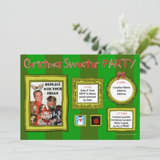 Oeganda kerstfeestelijke uitnodiging (Staand voorkant)