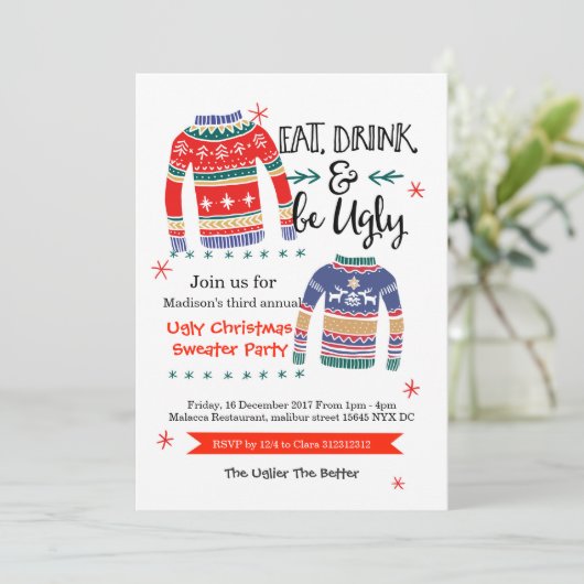 Oeganda kerstfeestelijke uitnodiging (Staand voorkant)