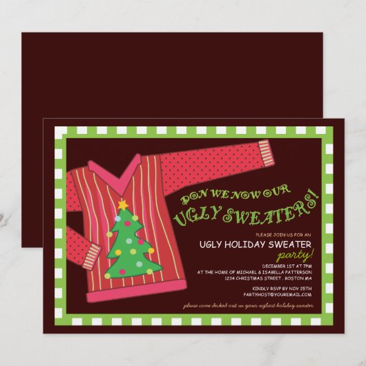 Oeganda kerstfeestelijke uitnodiging (Voorkant / Achterkant)