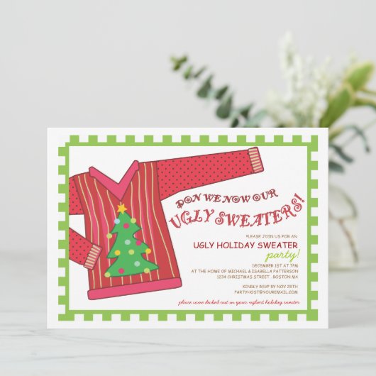 Oeganda kerstfeestelijke uitnodiging (Staand voorkant)