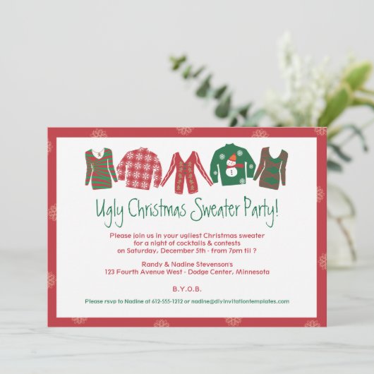 Oeganda kerstfeestelijke uitnodiging (Staand voorkant)