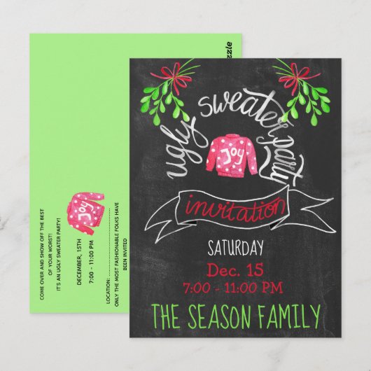 Oeganda kerstfeestelijke uitnodiging (Voorkant / Achterkant)