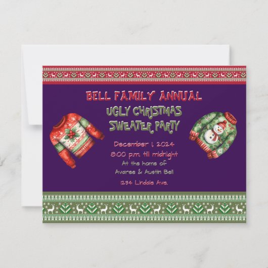 Oeganda kerstfeestelijke uitnodiging (Voorkant)