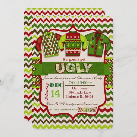 Oeganda kerstfeestelijke uitnodiging (Voorkant / Achterkant)