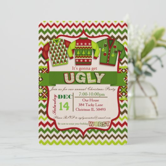 Oeganda kerstfeestelijke uitnodiging (Staand voorkant)