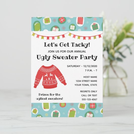 Oeganda kerstfeestelijke uitnodiging (Staand voorkant)