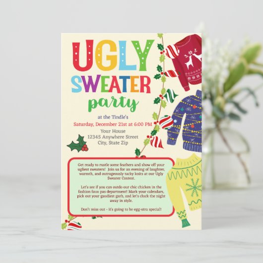 Oeganda kerstfeestelijke uitnodiging (Staand voorkant)