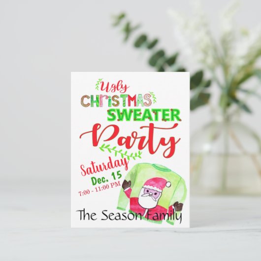 Oeganda kerstfeestelijke uitnodiging (Staand voorkant)