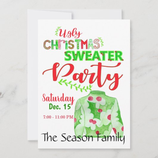 Oeganda kerstfeestelijke uitnodiging (Voorkant)