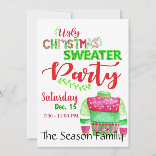 Oeganda kerstfeestelijke uitnodiging (Voorkant)