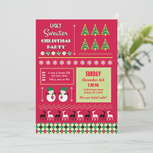 Oeganda kerstfeestelijke uitnodiging (Staand voorkant)