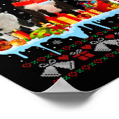 Oeganda Kerstmis Boston Terrier Dog Santa Xmas Dog Poster (Hoek)