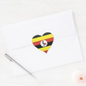 Oeganda liefde vlag trots hart sticker (Envelop)
