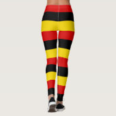 Oeganda Nationale vlag Kleuren horizontaal gestree Leggings (Achterkant)