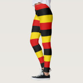 Oeganda Nationale vlag Kleuren horizontaal gestree Leggings (Links)
