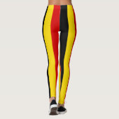 Oeganda Nationale Vlag Kleuren Verticaal gestreept Leggings (Achterkant)