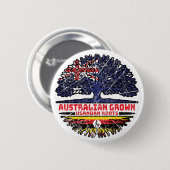 Oeganda Oegandese Australiër - boomstammen Ronde Button 5,7 Cm (Voorkant /achterkant)