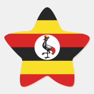 Oeganda/Oegandese vlag Ster Sticker
