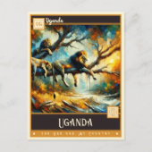 Oeganda |  schilderij briefkaart (Voorkant)