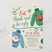 Oeganda Sweater Party Eat Drink and be Ugly Party Kaart (Voorkant / Achterkant)