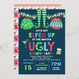 Oeganda Sweater Party Invitation Kerstmis voorbij Kaart