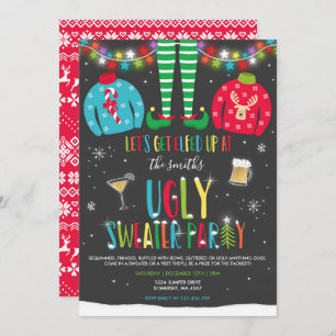 Oeganda Sweater Party Invitation Kerstmis voorbij Kaart