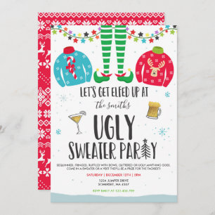 Oeganda Sweater Party Invitation Kerstmis voorbij Kaart