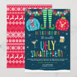 Oeganda Sweater Party Invitation Kerstmis voorbij Kaart