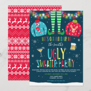 Oeganda Sweater Party Invitation Kerstmis voorbij Kaart