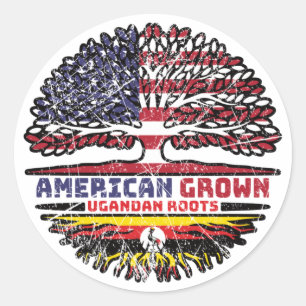 Oeganda Ugandese US American USA United States Tre Ronde Sticker