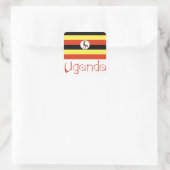 Oeganda Vierkante Sticker (Tas)