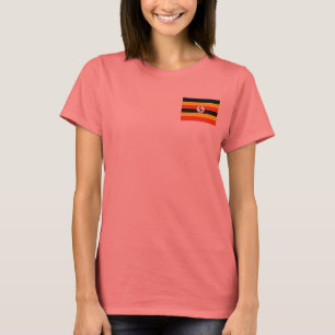 Oeganda Vlag en Kaart dk T-shirt