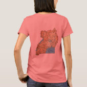 Oeganda Vlag en Kaart dk T-shirt (Achterkant)