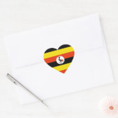 Oeganda Vlag Hart Sticker (Envelop)