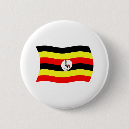 Oeganda Vlag Knop Ronde Button 5,7 Cm (Voorkant)