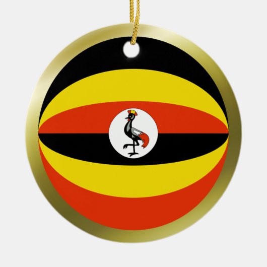 Oeganda Vlag Ornament (Voorkant)