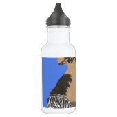 Oeganda Wildlife Kaart Kunst Afdrukken/Grafisch Waterfles (Links)