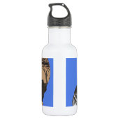 Oeganda Wildlife Kaart Kunst Afdrukken/Grafisch Waterfles (Achterkant)